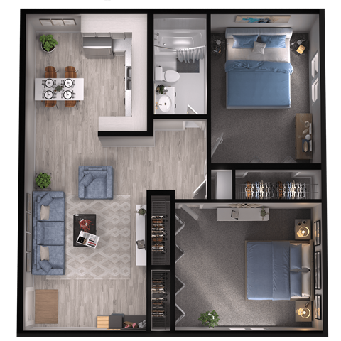 2 Bedroom Floorplan
